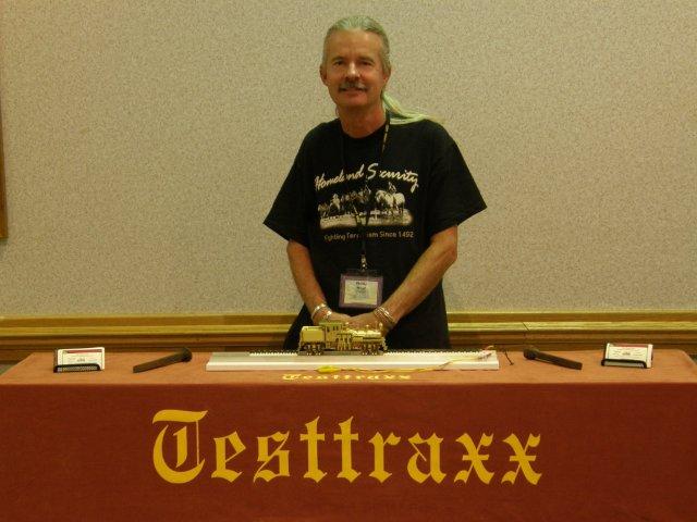 The NEW professional Testtraxx, On2 Overland Gilpin Shay #5 and me at the 2008 National Narrow Gauge Convention in Portland, Oregon...