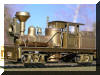 Brass PFM/United Benson Log Co.#528 HO scale HOn3 Shay fireman's forward frontal offset view...