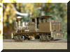 For Sale: Brass HO Benson Log Co. #528 T-Boiler Shay fireman's rear view...