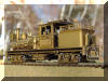 Walking away for a Brass PFM/United Harrington Lumber Co. HO scale HO Shay fireman's rear offset view...