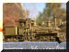 Brass PFM/United Harrington Lumber Co. HO scale HO Shay engineer's forward frontal offset view...