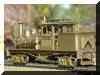 Brass PFM/United Harrington Lumber Co. HO scale HO Shay fireman's rear offset view...