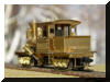 Brass Joe Works/Flying Zoo 18 ton HO scale HOn3 Climax fireman's rear offset view...