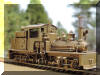 Real sweet...Brass PFM/United Mich-Cal Lumber Co. HO scale HOn3 Shay engineer's forward frontal offset view...