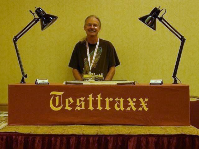 The NEW professional Testtraxx, On2 Overland Gilpin Shay #5 and me at the 2009 National Narrow Gauge Convention in Colorado Springs, Colorado...