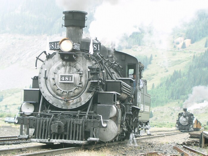 26th National Narrow Gauge Convention 2006 Durango, Colorado and a DSNGRR doubleheader splits it at Silverton, Colorado...