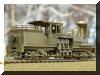 She is ready to roll...Brass PFM/United Benson Log Co. HO scale HO Shay, engineer's rear offset view...