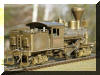 Brass PFM/United Class B HO scale HO Climax engineer's rear offset view...