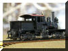 Brass Precision Scale Co. Class-A 20 Ton HO scale HOn3 Shay engineer's rear offset view...