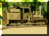 Brass PFM/United Mich-Cal Lumber Co. HO scale HOn3 Shay engineer's rear offset view...
