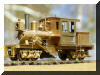 Yes, the 'RARE Classic'!!! Brass Joe Works/Flying Zoo 18 ton HO scale HOn30 Climax fireman's forward frontal offset view...